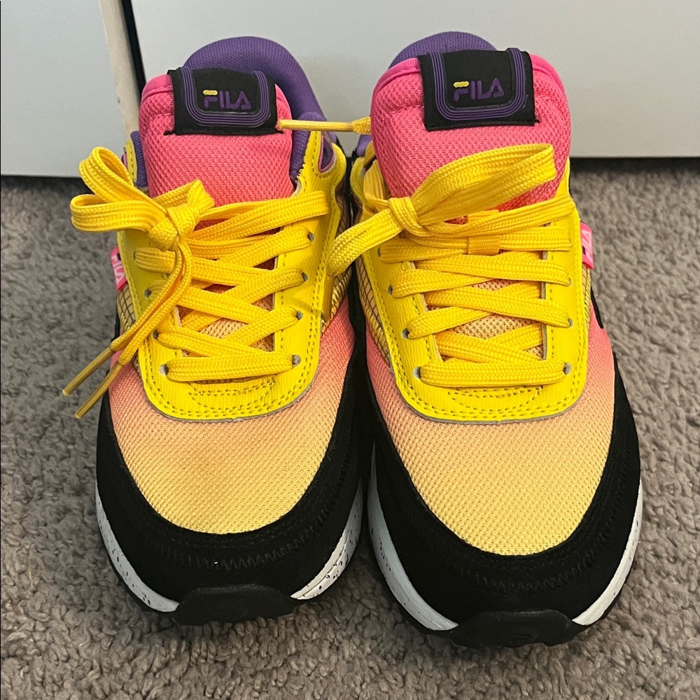 Fila Women's Sneakers - Yellow, Pink, Black